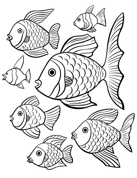 free fish coloring pages|50 Fish Coloring Pages: Fun Free Sheets .